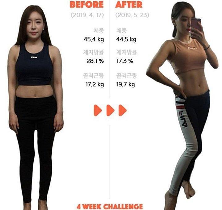 韓國女生成功增肌減脂