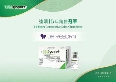 2008-2023年連續16年Dysport®全港銷量冠軍